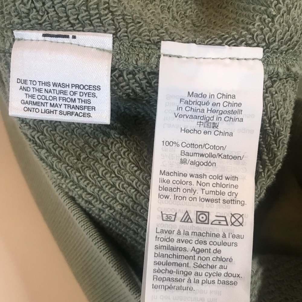 NWT Madewell Sweatshirt Olive Green Size Small - Picture 8 of 8